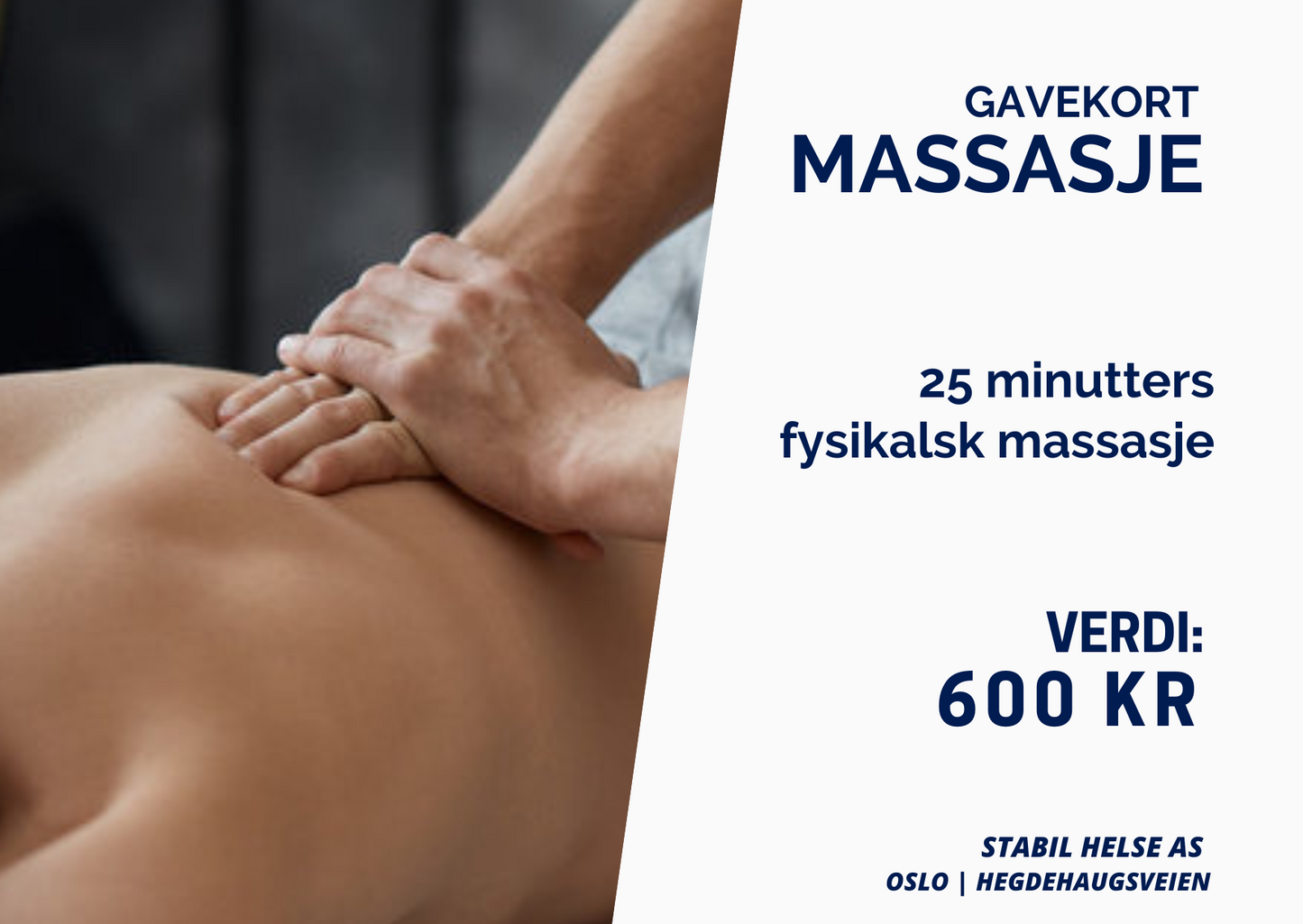 Gavekort | Massasje 25 min