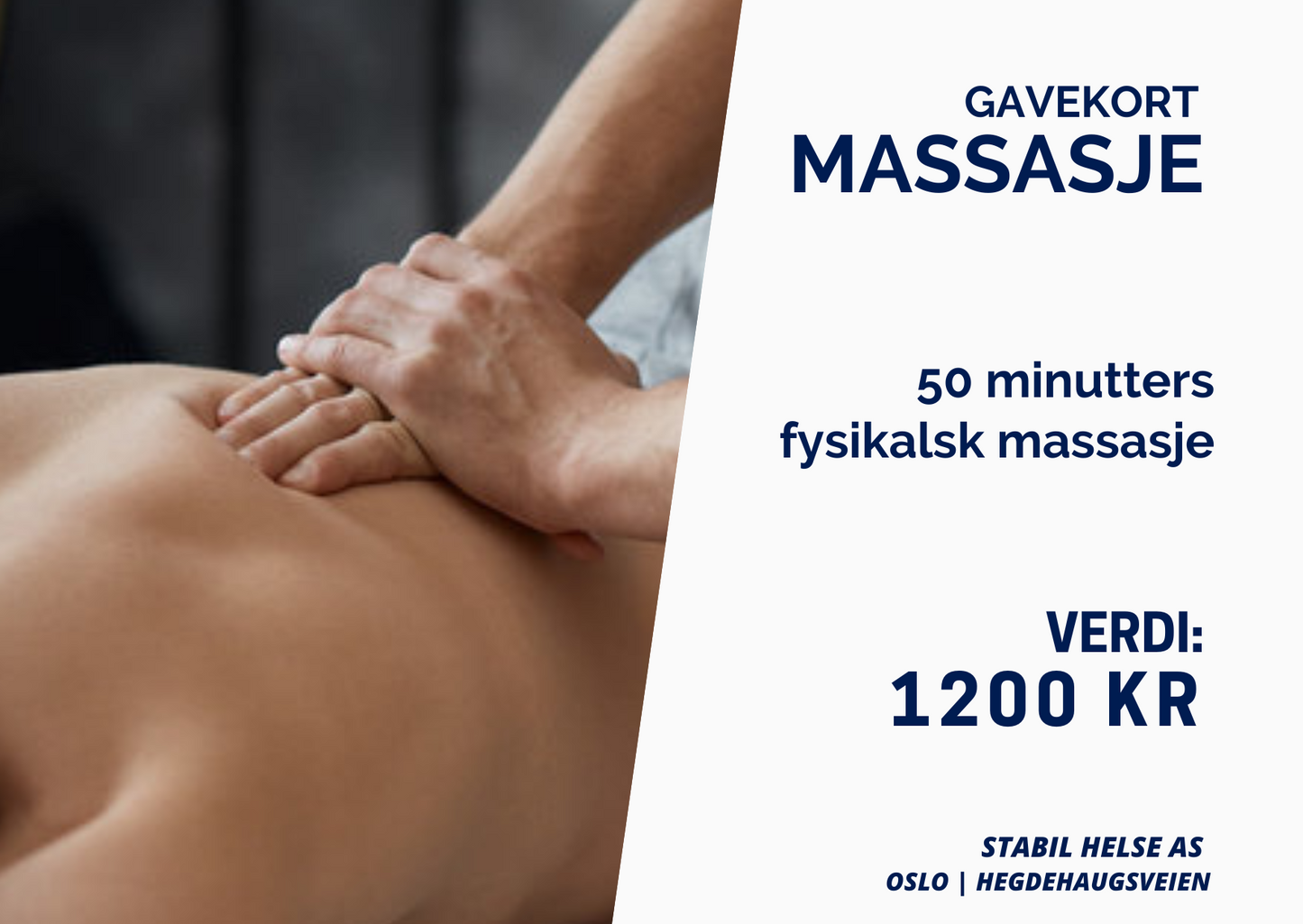 Gavekort | Massasje 50 min